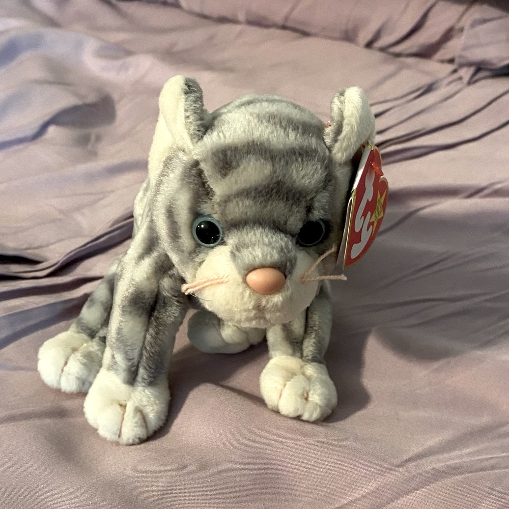 Ty Beanie Babies Silver The Grey Tabby